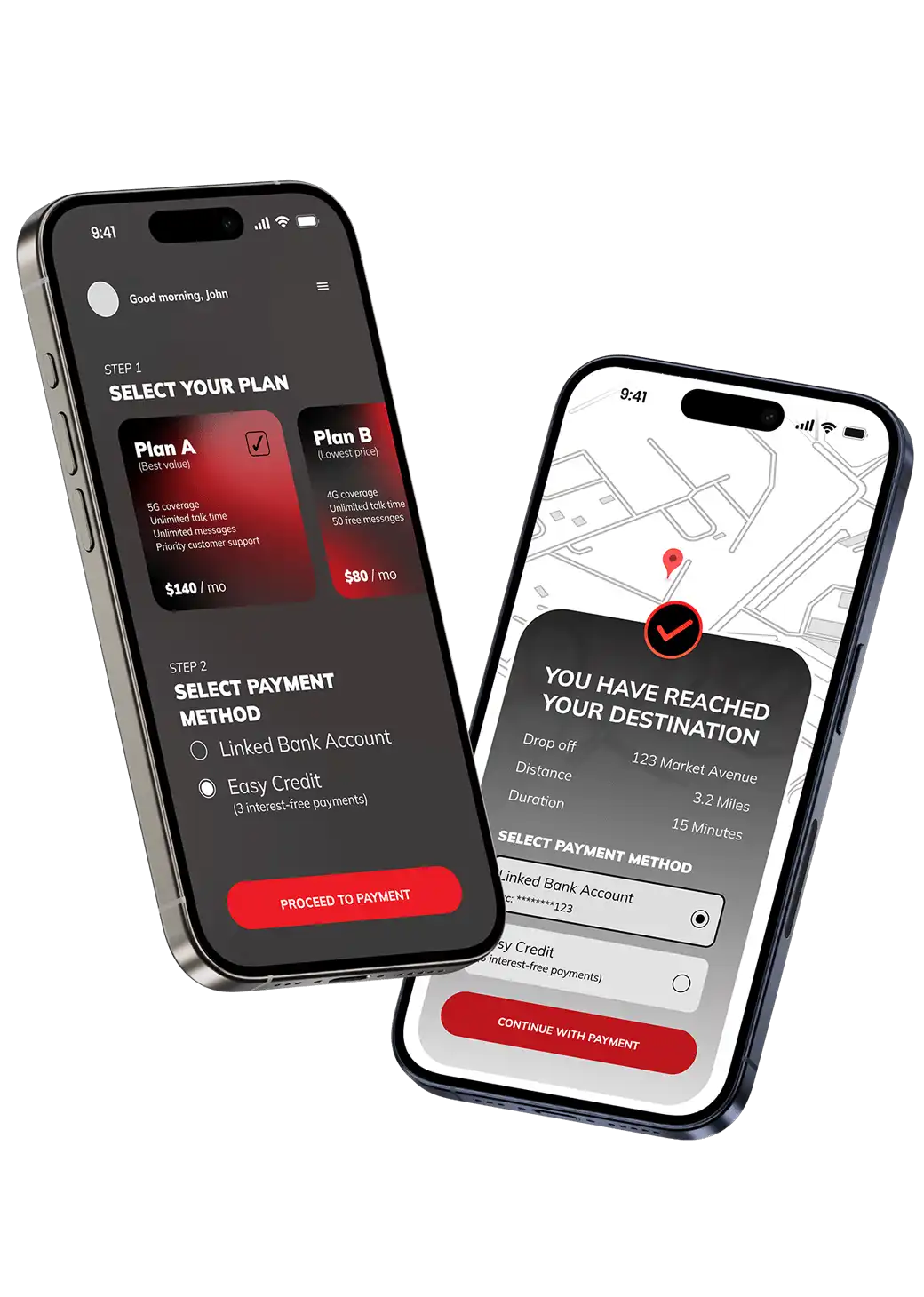 Filps Digital Lending and Embedded Lending mockups